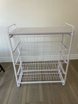 White wire drawers