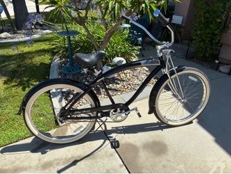 Black Nirve 53 3-Speed Cruiser Bike with Front Shock