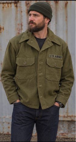 Korean War US Army OG-108 Wool Field Shirt - Medium - 1953 Contract - Excellent Condition