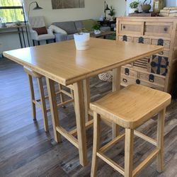 Genuine Wooden Bar Height Dining Table 