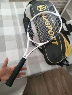 2 Carbon Fiber Tennis Racket Set T800 18K with Bag & Strap Grip 4,3/8 Inches