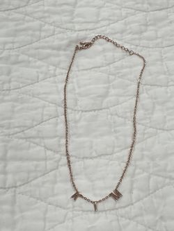Rose gold name adjustable necklace KIM