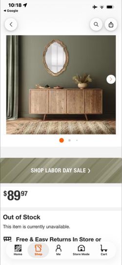 Wood Sideboard Cabinet with Four Doors