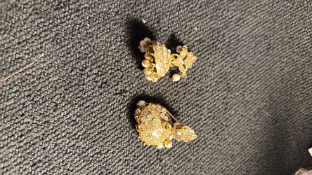 Gold-Tone Pearl Drop Earrings