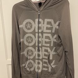 Vintage Y2K Design Light Obey Brand Jacket