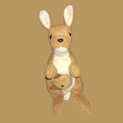 Ty's Beanie Babies RetiredPouch The Kangaroo And Baby Joey 