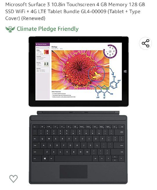 Microsoft Surface 3 (With Keyboard) 4 Available!!