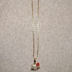 GOLD hello kitty necklace 