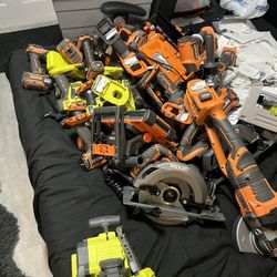 Ridgid And Ryobi Power Tools