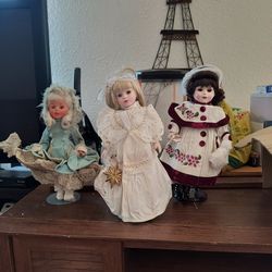 porcelain dolls $20 All 3