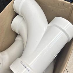 Charlotte Pipe 4 in. DWV PVC Comb Wye and 1/8 Bend