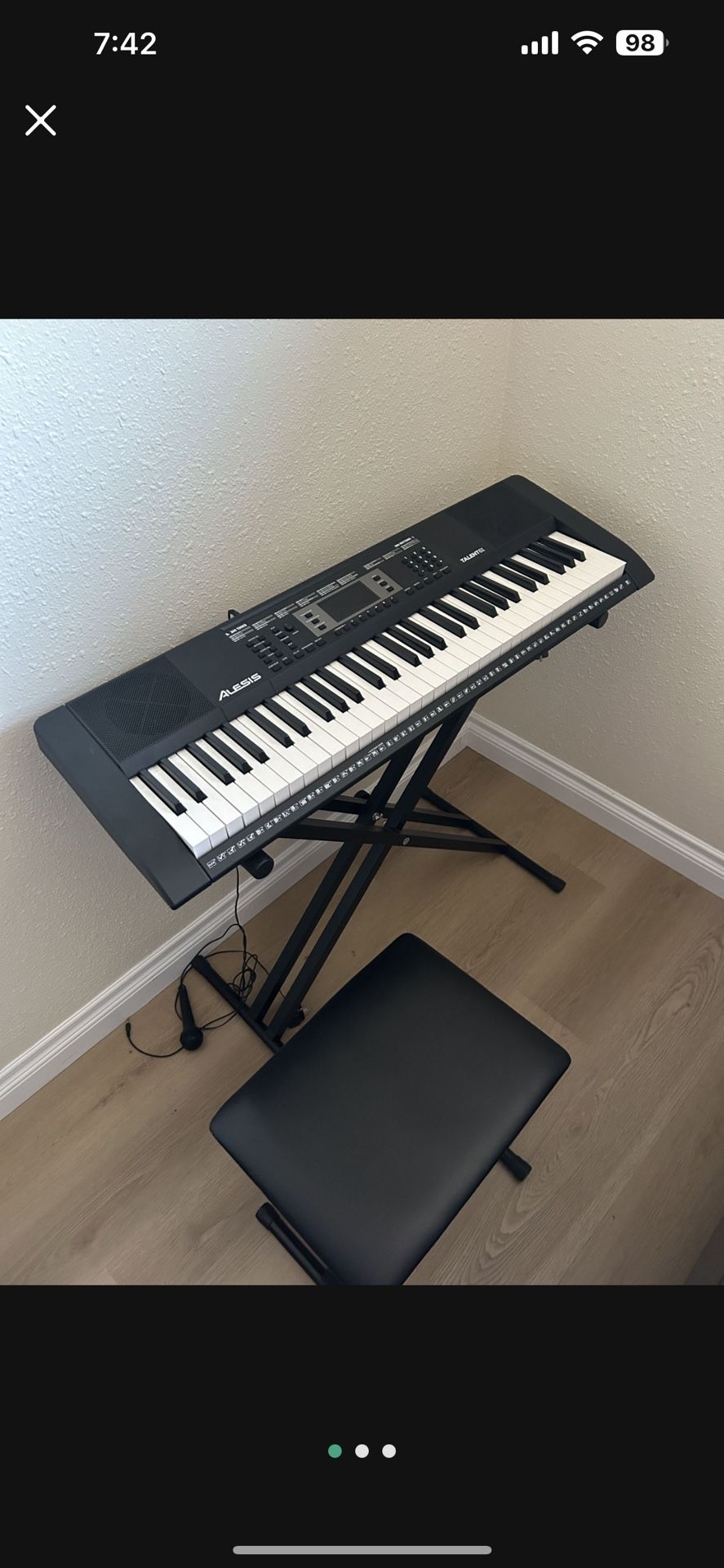 Electric Keyboard With Stand And Seat