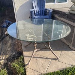 Glass Patio Table 