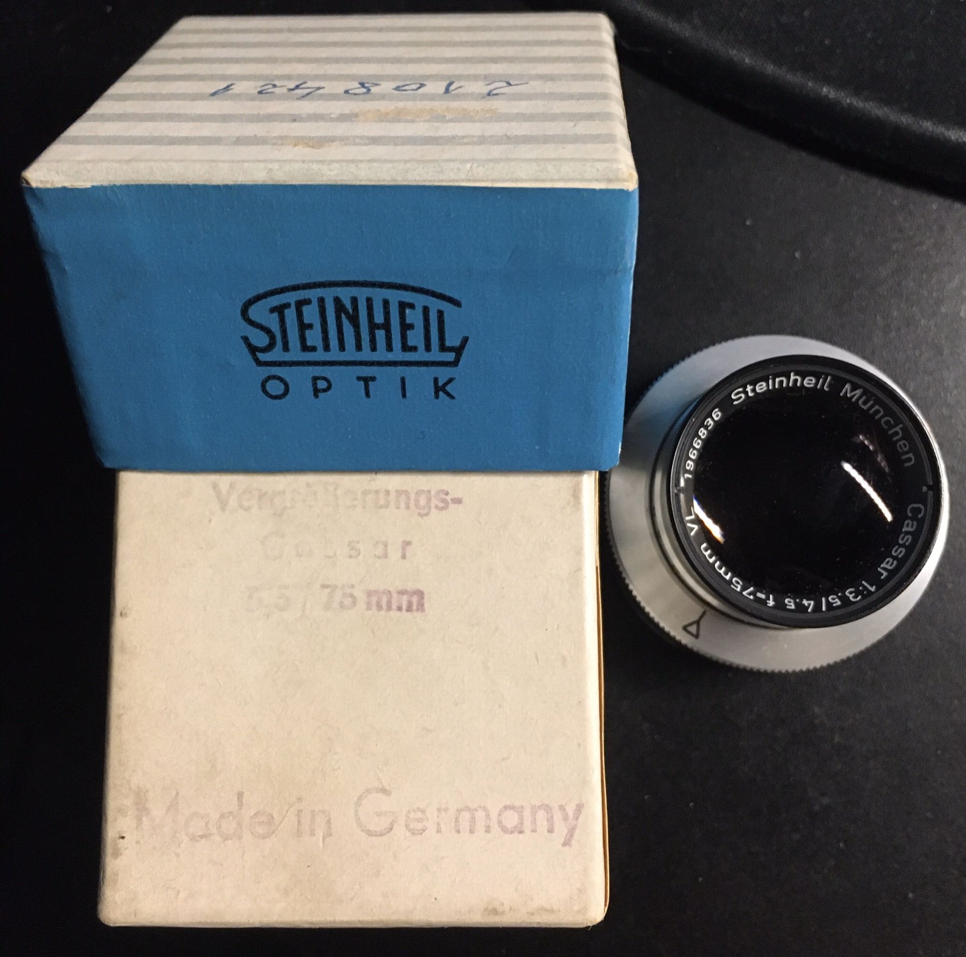 Cassar 1:3.5/ 4.5 f=75mm vl steinheil Munchen LENS