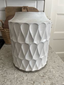 Crate and barrel large heavy vase $25