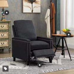 Black Velvet Comfortable Recliner single sofa Chair