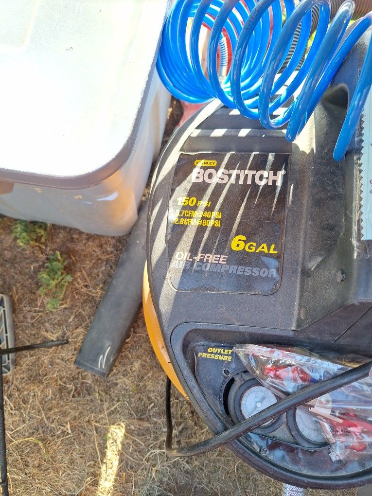 6 Gallon 150psi Oil Free Air Compressor