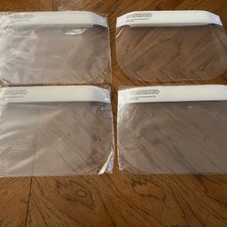 4 Protective Face Shields - 3 New Sealed, 1 New but Open