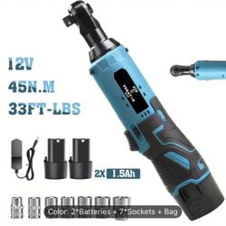 12V Electric Ratchet Wrench Cordless Set