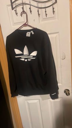 Adidas washed black crewneck sweatshirt
