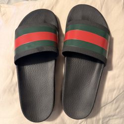 Gucci Web Stripe Slides – Size 11 – Authentic