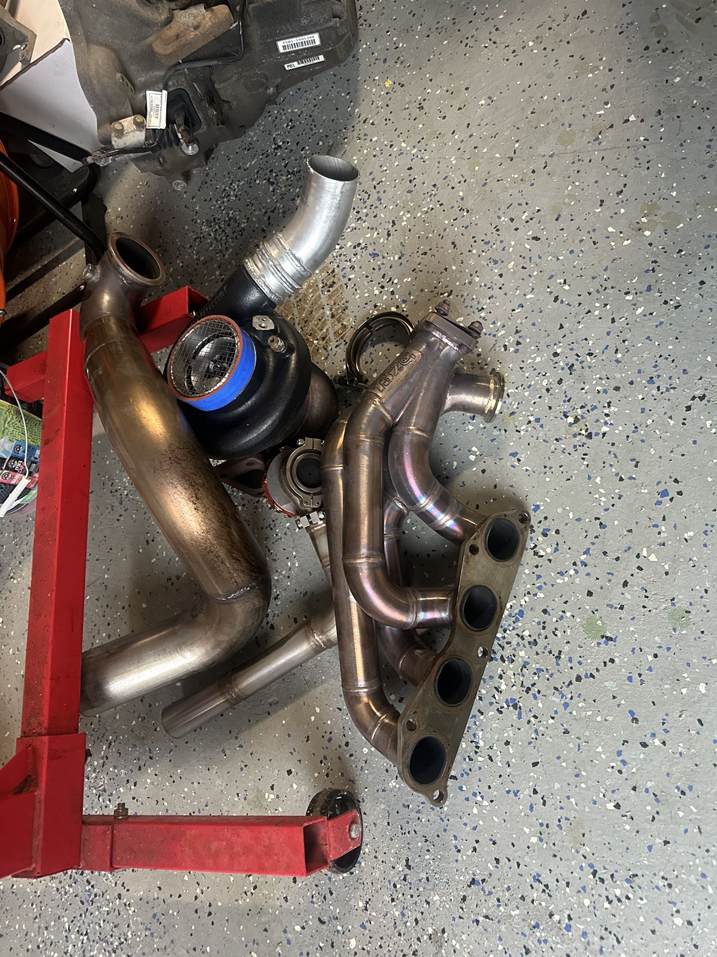 Turbo Kit with Down Pipe, Waste Gate & Dump Tube, Exhaust Turbo Manifold