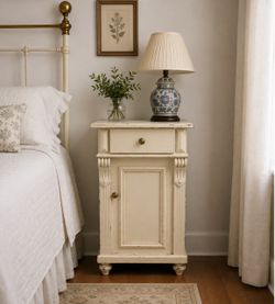Antique 19th Century European Pine Pot Cupboard Bedside Cabinet Nightstand