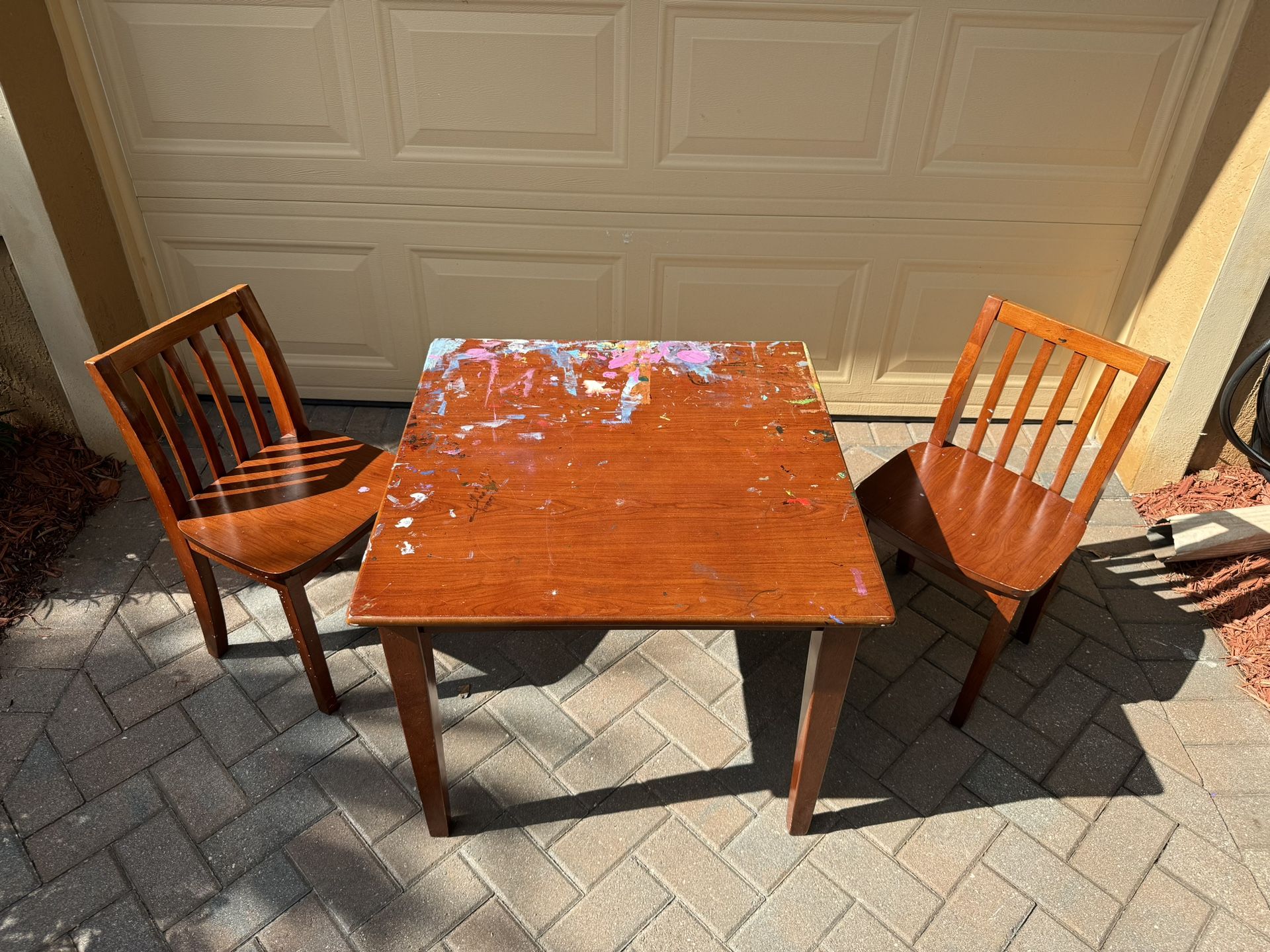 Solid Wood Kid’s Table And Chairs