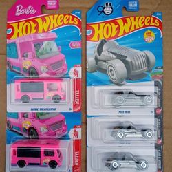3 Each, Barbie & Monopoly Hot Wheels.