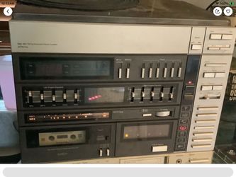 vintage JCPenney AM/FM synthesized stereo system with a built-in graphic equalizer, cassette deck, and TV tuner.System FeaturesBrand/Model: JCPenney 1