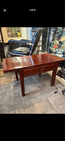 Unique size Antique, rosewood side tables
