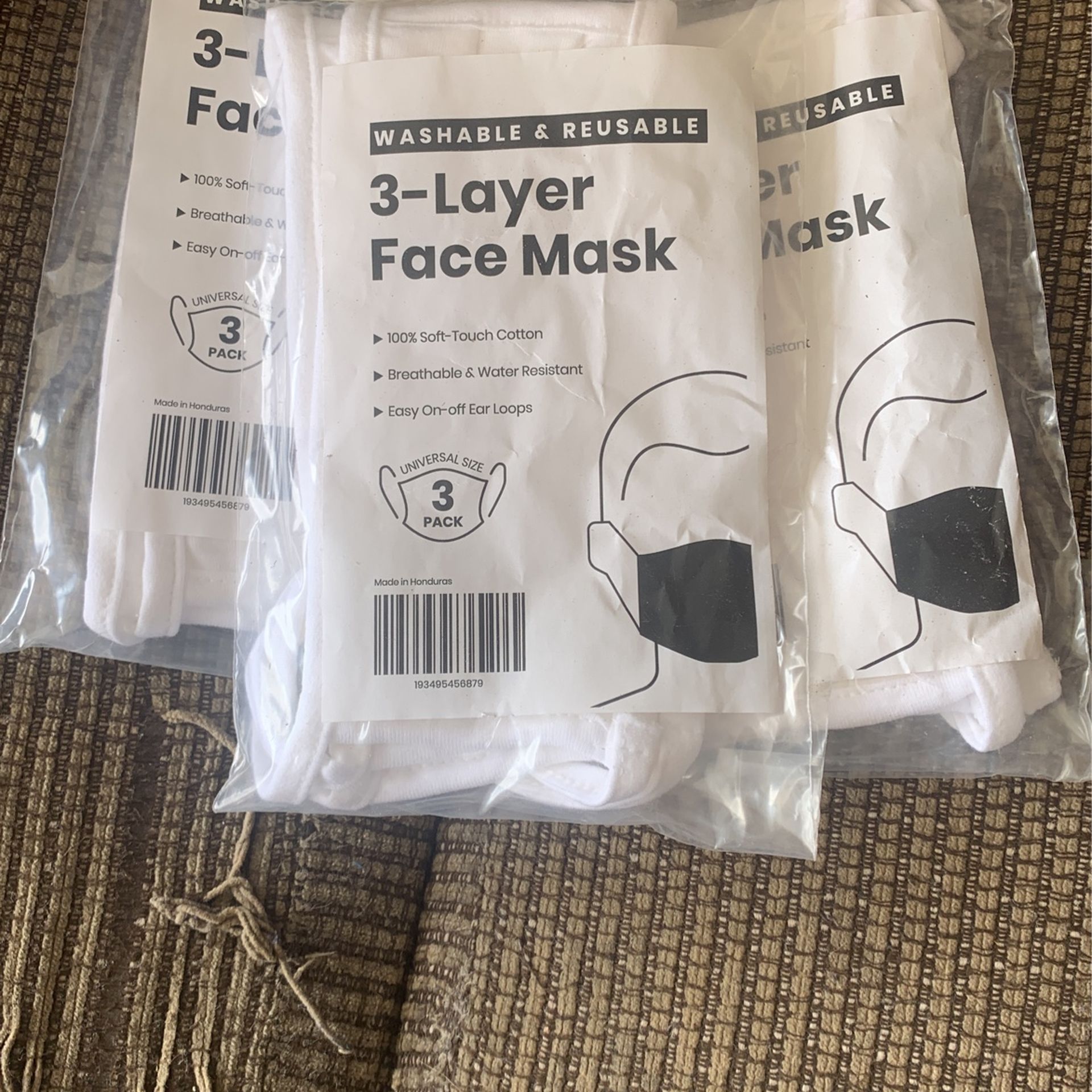 3 Layer Water Resistant Face Mask