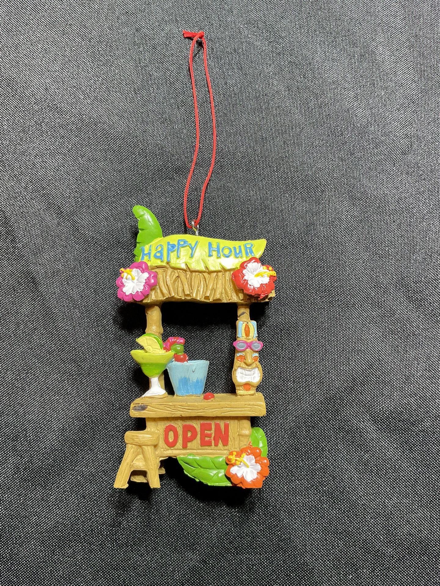 Hawaiian Happy Hour Tiki Bar Ornament Rare