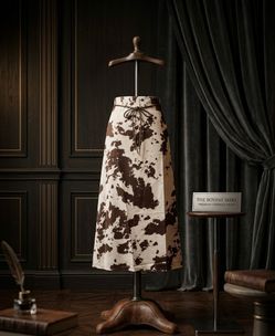 Cow print skirt