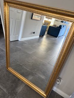 Large Gold Ornate Framed Wall Mirror