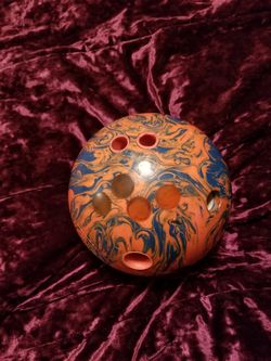 Custom drilled bowling ball