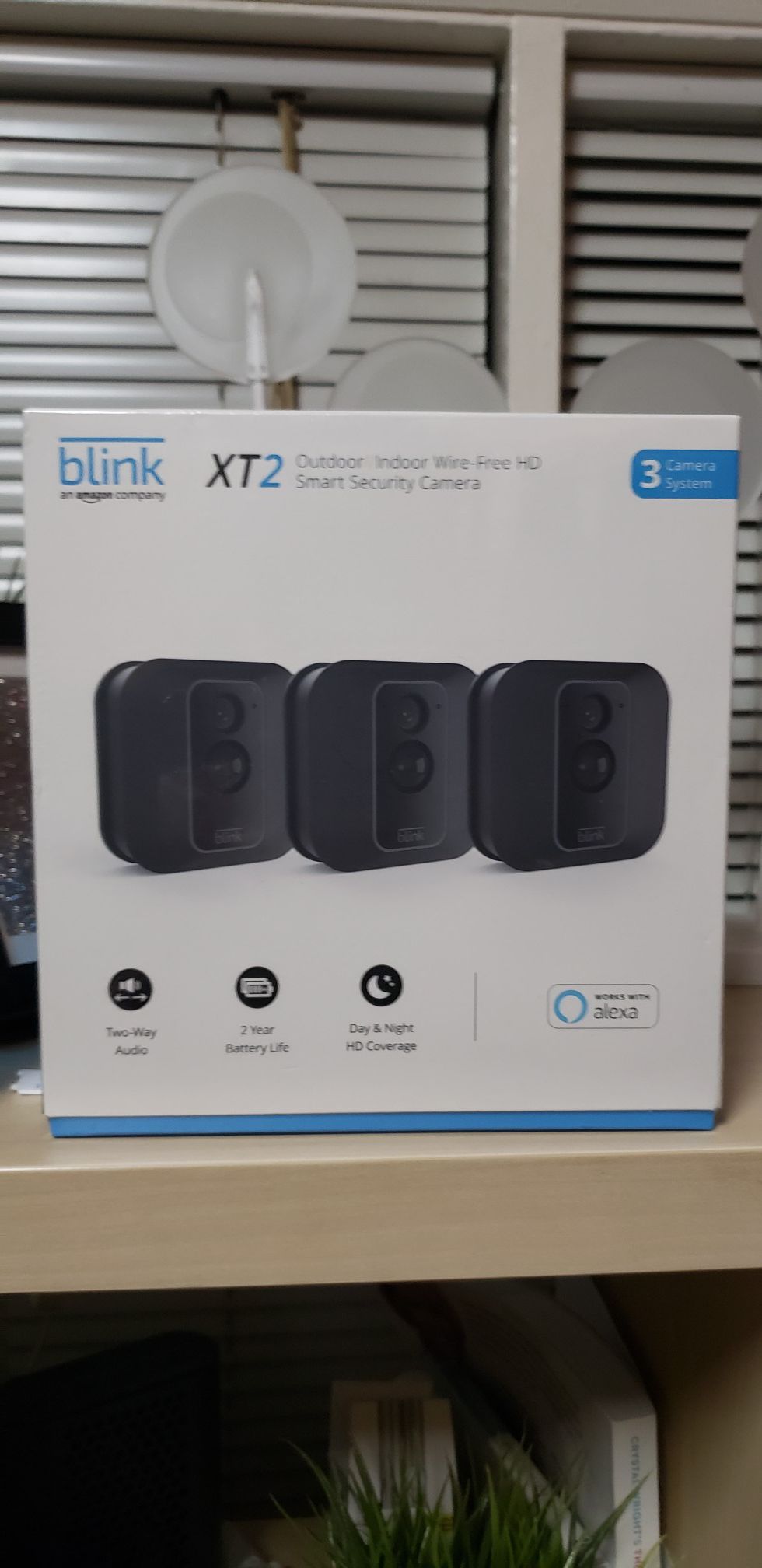Blink XT2 3-Camera Indoor Outdoor 1080p Smart Home Security System W/ Storage