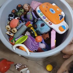 Bucket Full Of Misc Toys 