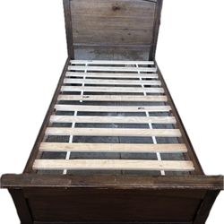 Brown Twin Size Bed Frame 