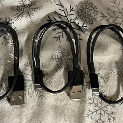 1foot Long I Phone Cord For Charging 5 Pack 