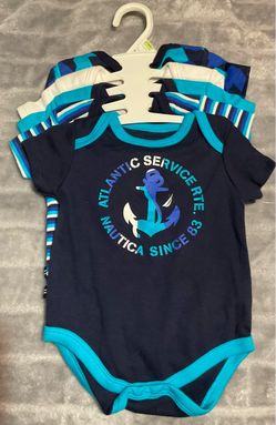 5 New Nautica Onesies-size 3-6 Months-$15 Firm,No Holds or Spam