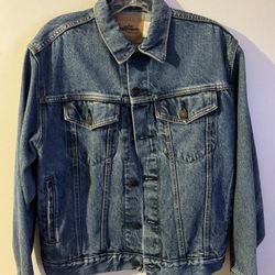 Levi Strauss Signature Men's Standard Trucker Denim Jacket - Blue - Size L - Excellent Condition