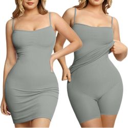 Popilush Vestido moldeador para mujer, mini vestido integrado, brasier moldeador 8 en 1, bodycon 2023, vestidos casuales