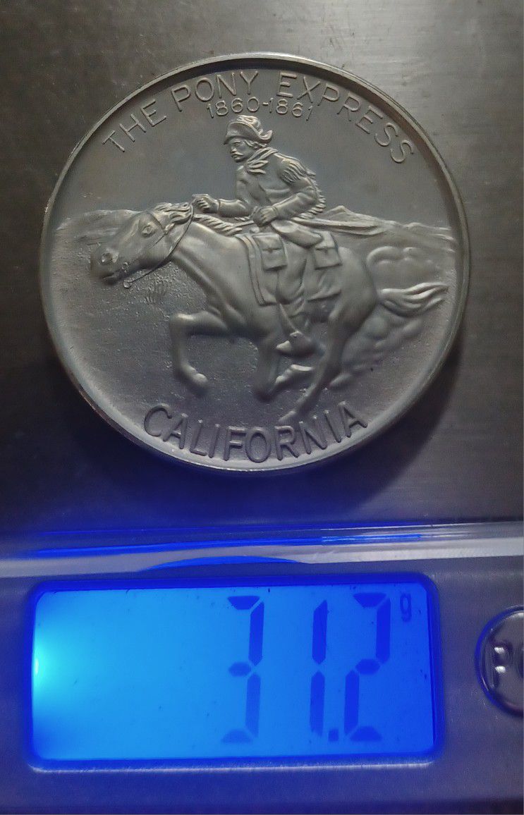 Silver Pony Express Coin 
