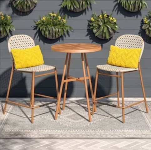 3 PIECE WICKER PATIO SET