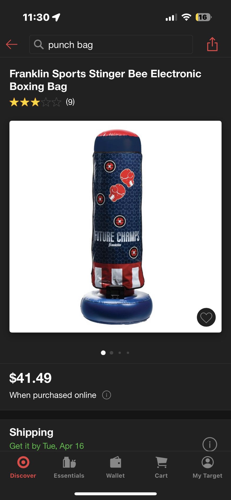Franklin Future Champs inflatable electronic boxing bag
