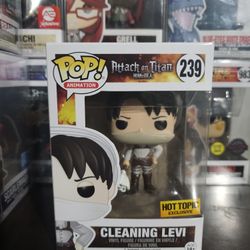 Funko Pop Attack On Titan Cleaning Levi Hot Topic Exclusive