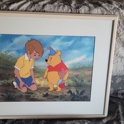 Christopher Robin & Winnie Lithograph