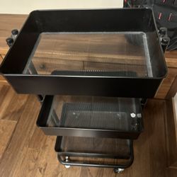 Black 3 Tier rolling Cart 