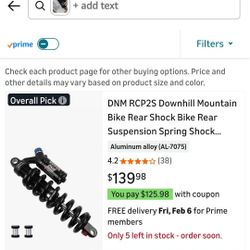 DNM RCP2S downhill mountain bike rear shock